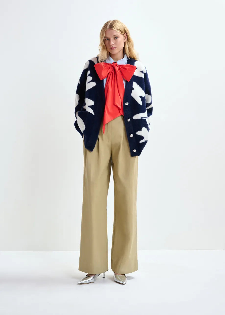 Essentiel Antwerp Jarden Letters Knit Cardigan