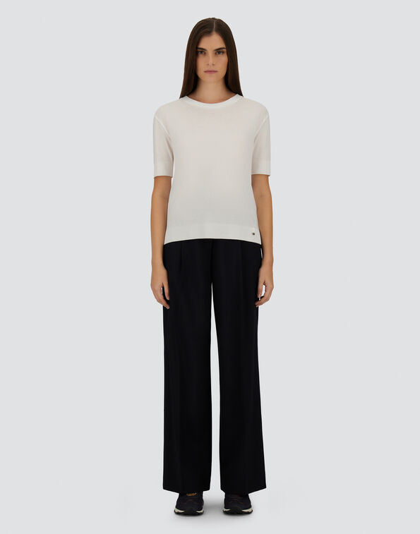 Herno White T Shirt in Glam Knit