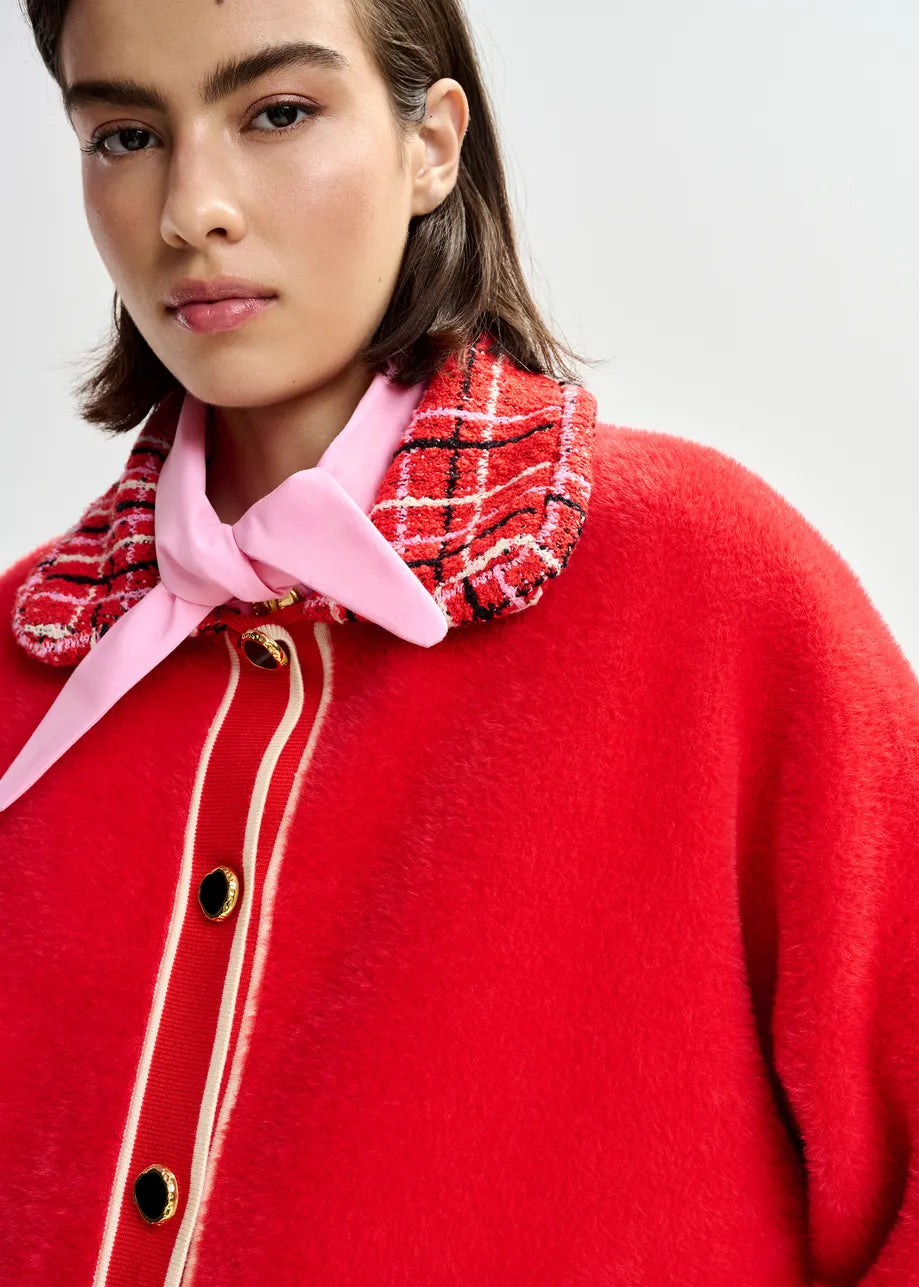Essentiel Antwerp Joilu Knitted Jacket Red/Pink