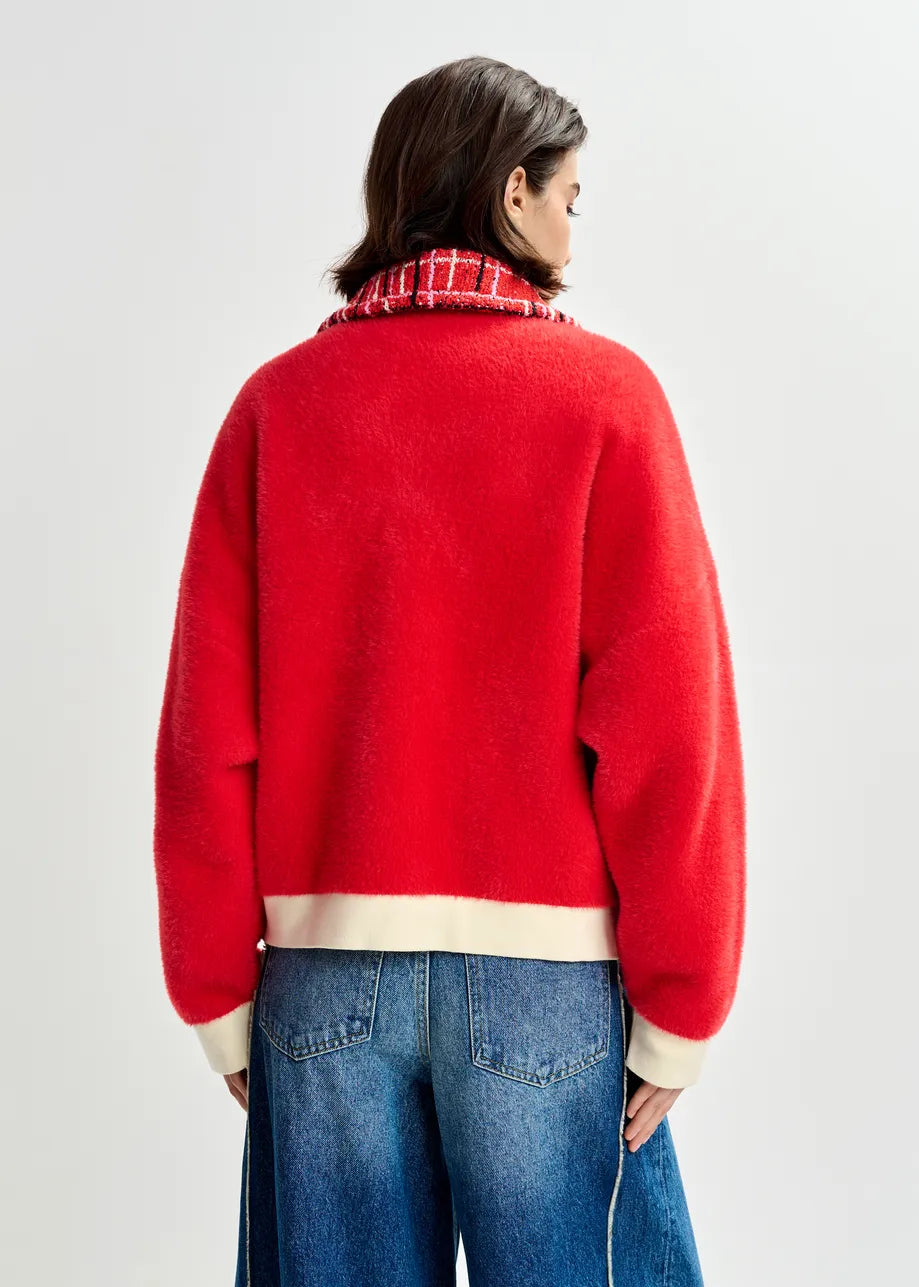Essentiel Antwerp Joilu Knitted Jacket Red/Pink