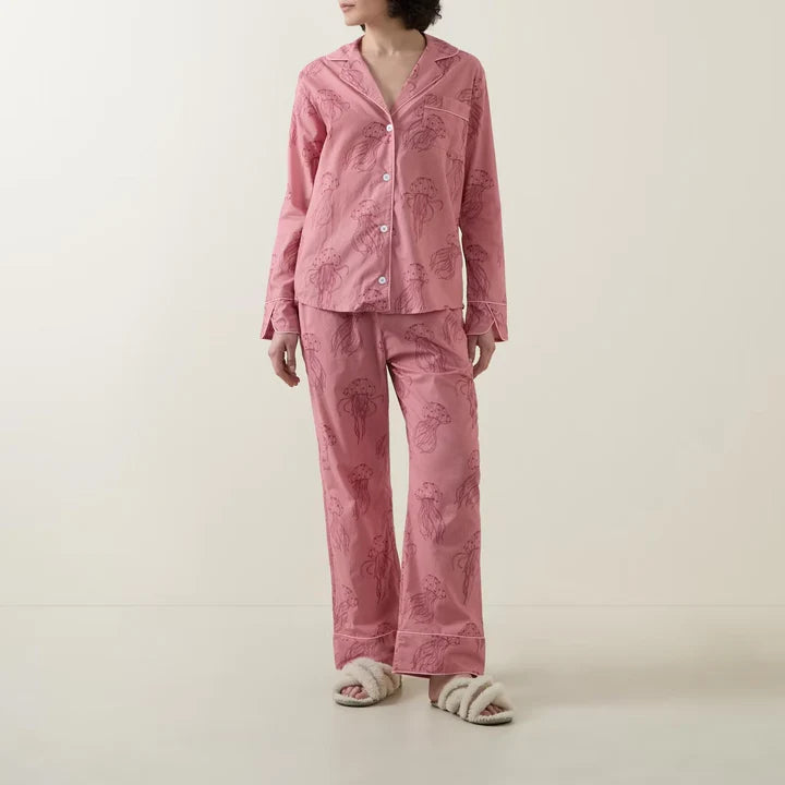 Moon And Mellow Jellyfish Pink Long Set