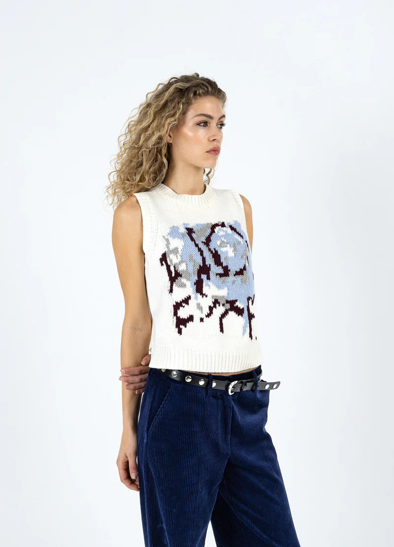 Coster Copenhagen Knit Vest With Rose Print