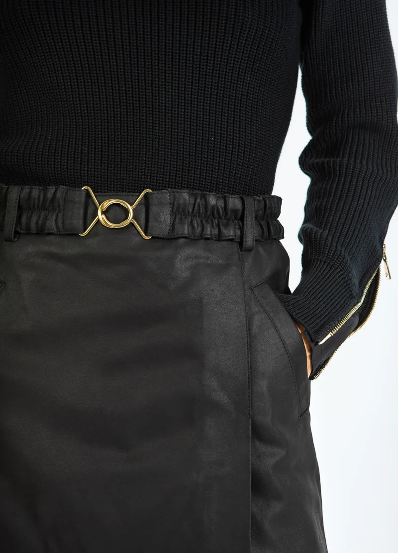 Coster Copenhagen Leather Skirt Black