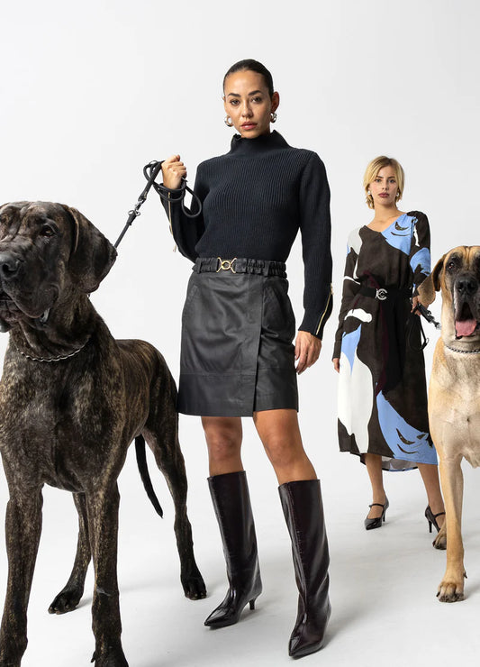 Coster Copenhagen Leather Skirt Black