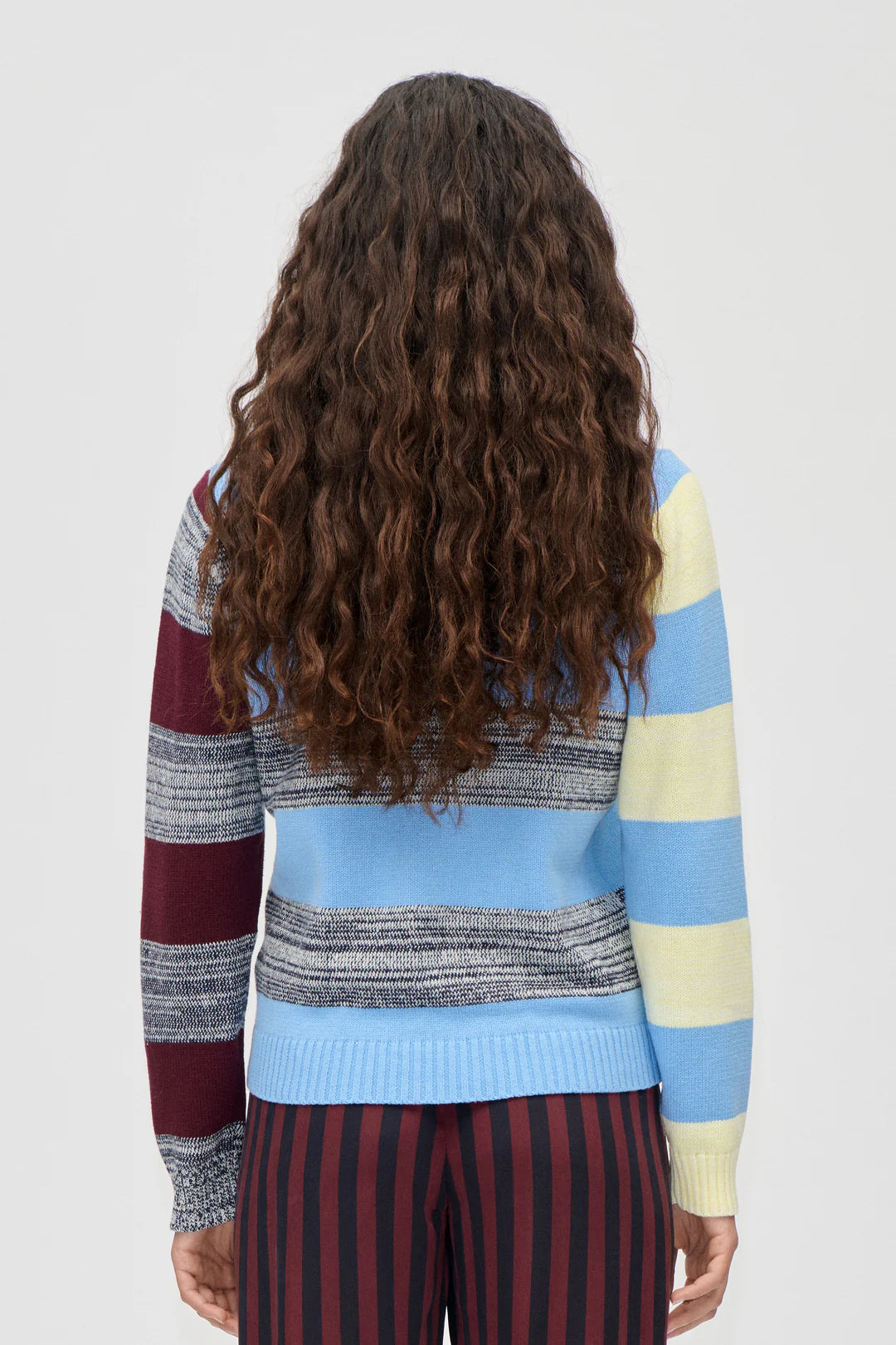 Stine Goya Mix Stripe Polo Collar Sweater