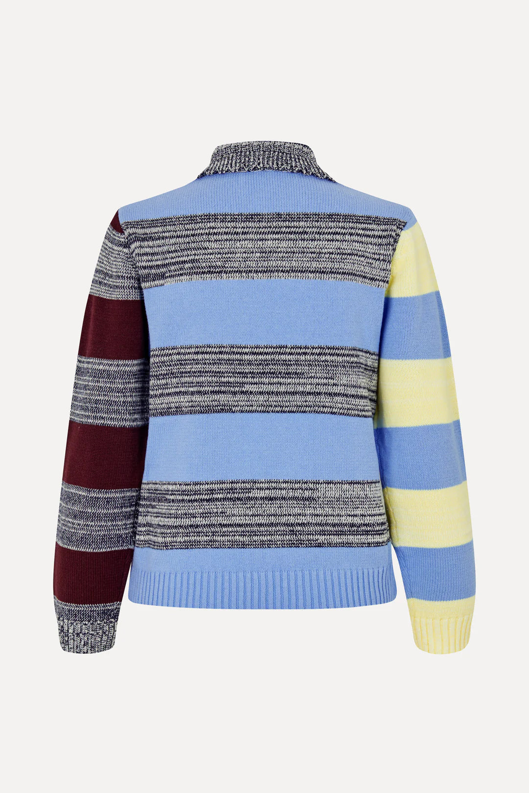 Stine Goya Mix Stripe Polo Collar Sweater