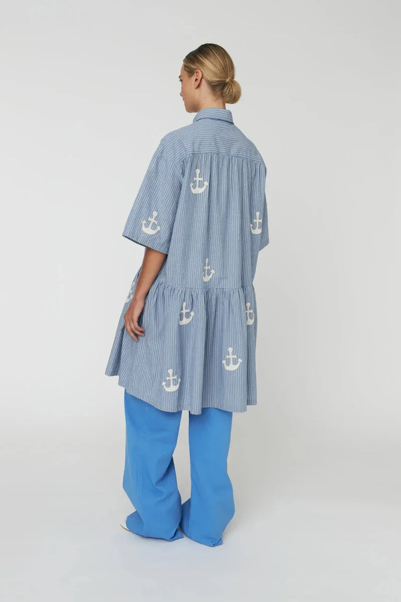 Stella Nova Oversized Dress With Embroidered – Kimono