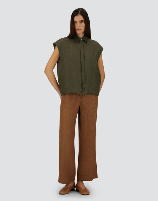Herno Linen Draw String Pants