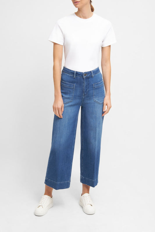 Raffaello Rossi Miru 6/8 Length Jeans in Authentic Blue