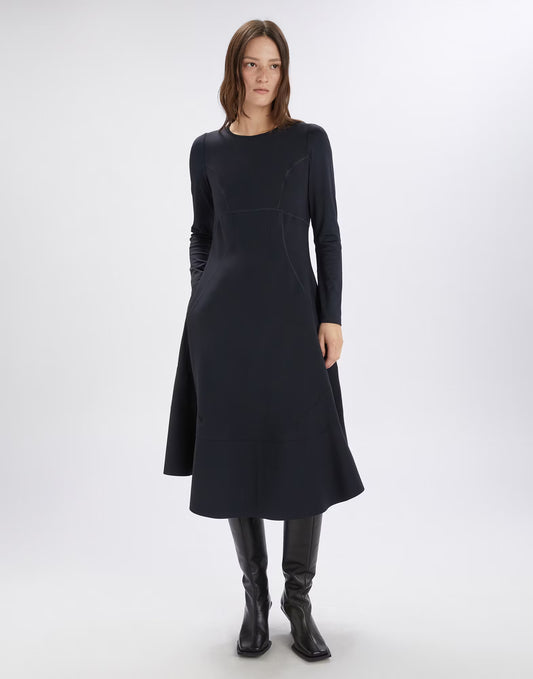 High Midnight blue stretch neoprene dress