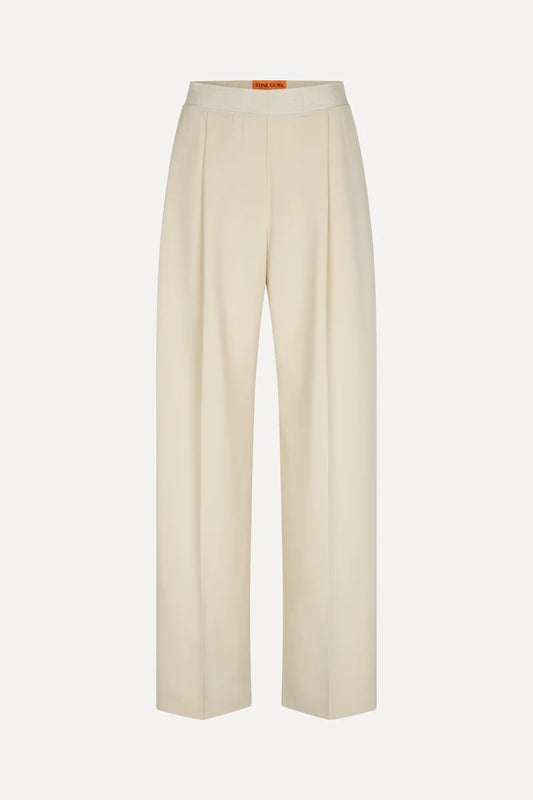 Ciara Wide Leg Trousers in Ivory