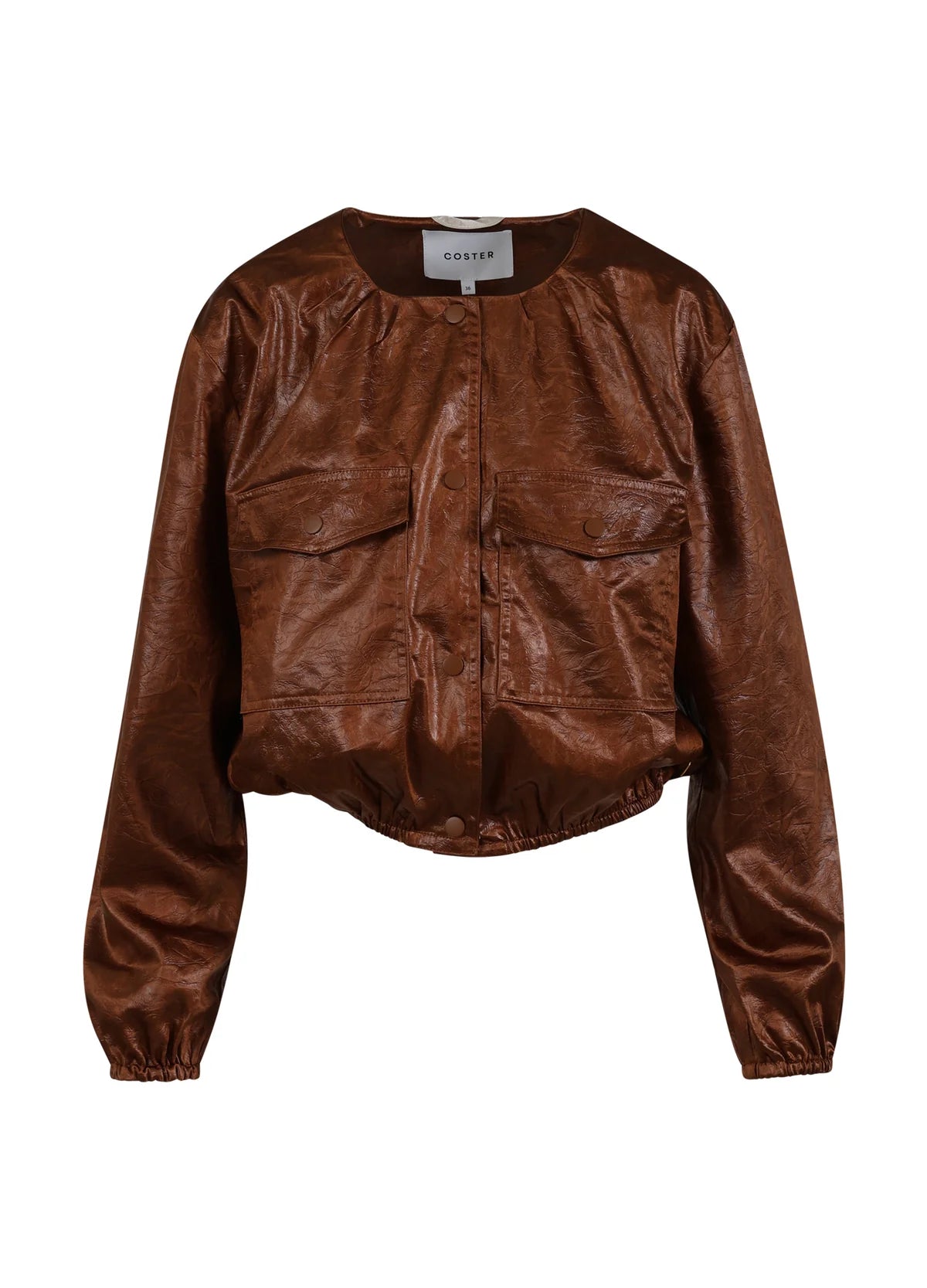 Coster Copenhagen Shiny Bomber In Cognac Brown