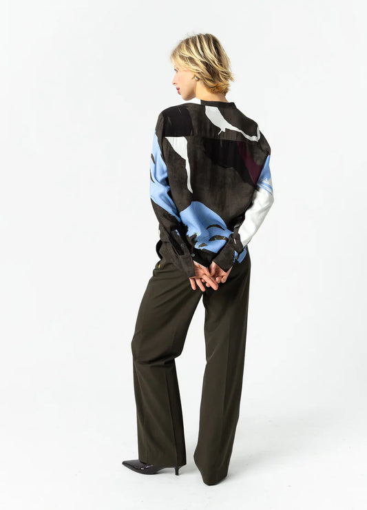 Coster Copenhagen Shirt in Shadow Graphic Print