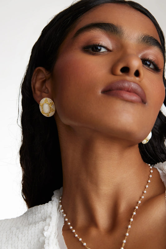Soru Pearl Sun Drop Earrings