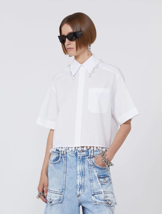 Sportmax Boxy Cotton Shirt - Optical White