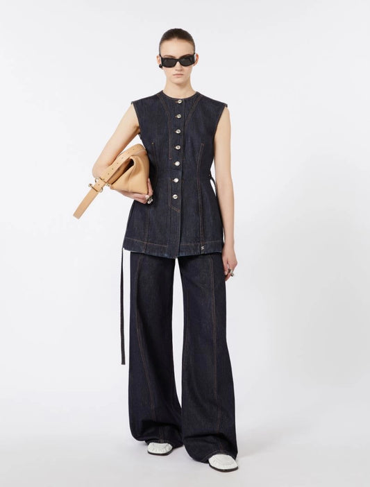 Sportmax Spdora Wide Leg Demin Jeans