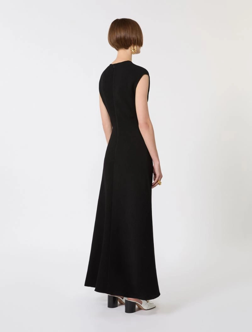 Sportmax Spxpecora Fitted Long Black Dress