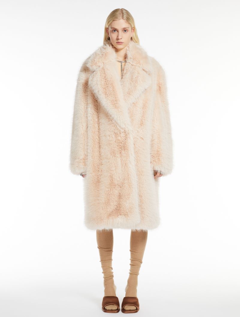 Manico Faux Fur Coat Pink