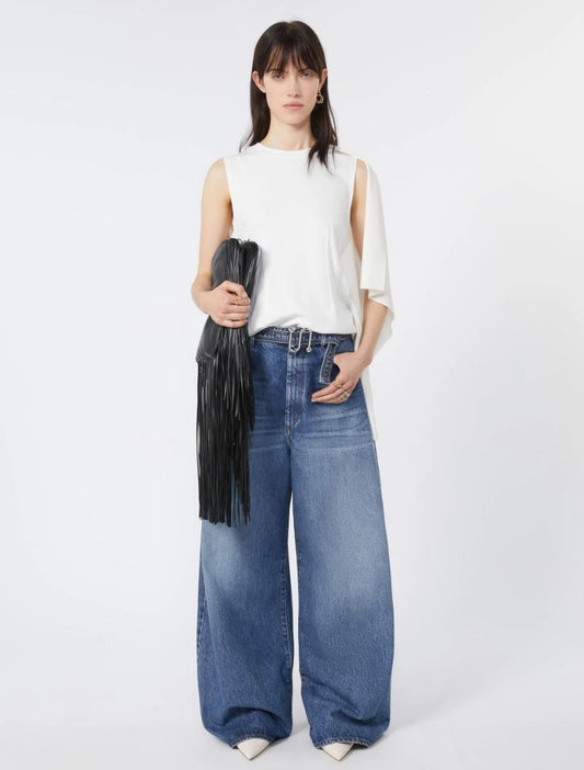 Sportmax Cera Fitted T-Shirt With Double Material