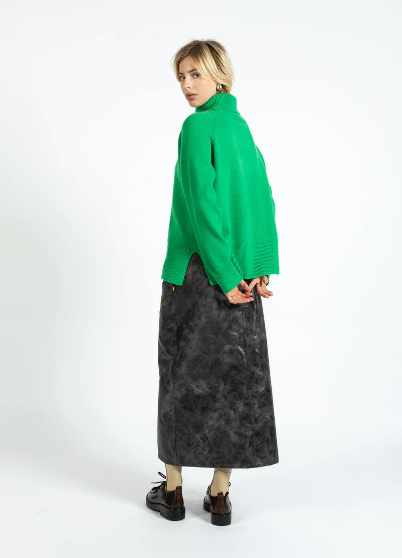 Coster Copenhagen Sweater Lush Green With High Neck