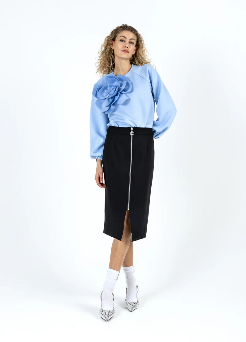 Coster Copenhagen Sweat With Scuba Rose Pastel Blue