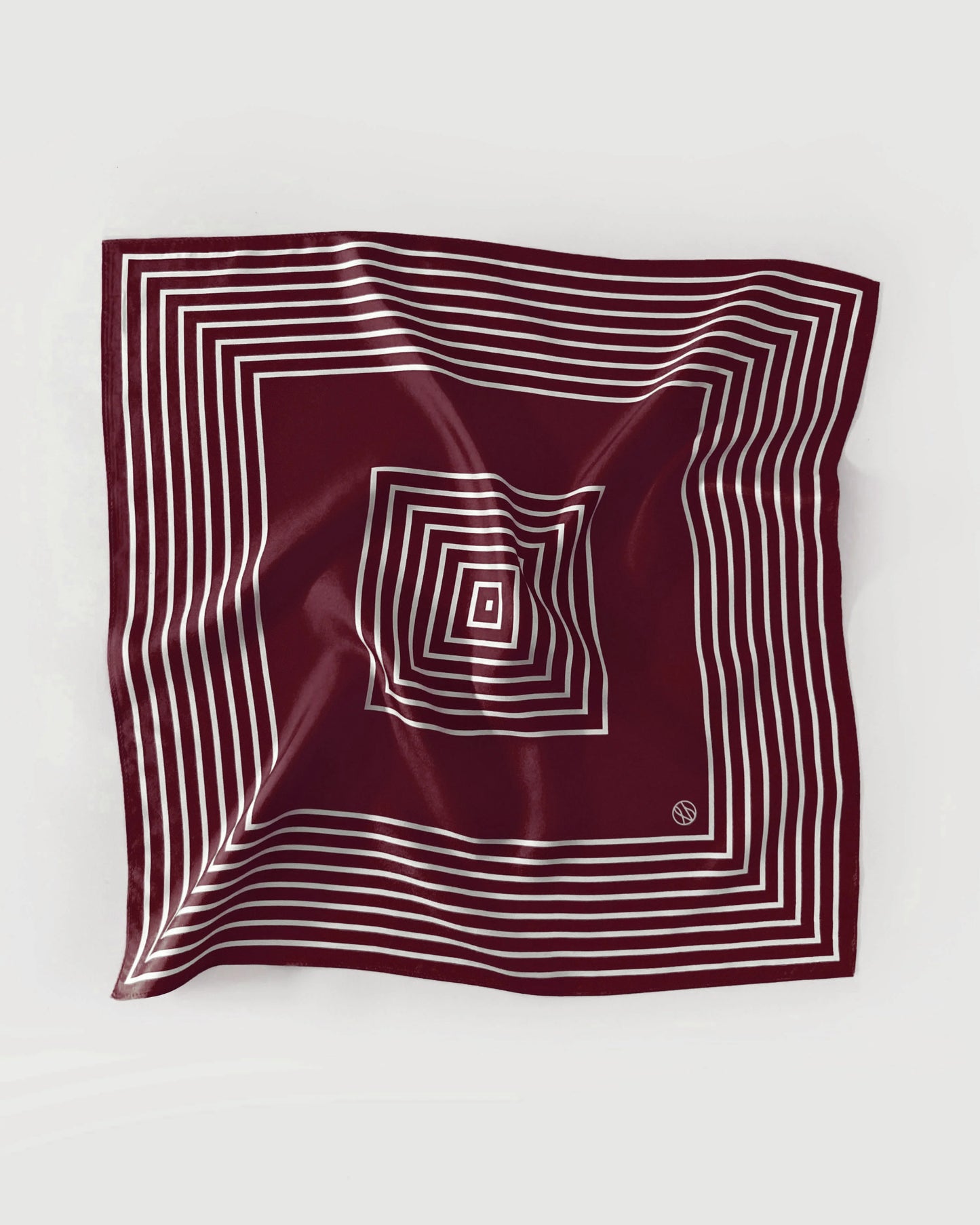 Lescarf Striped Scarf | Wine Red | 50 CM
