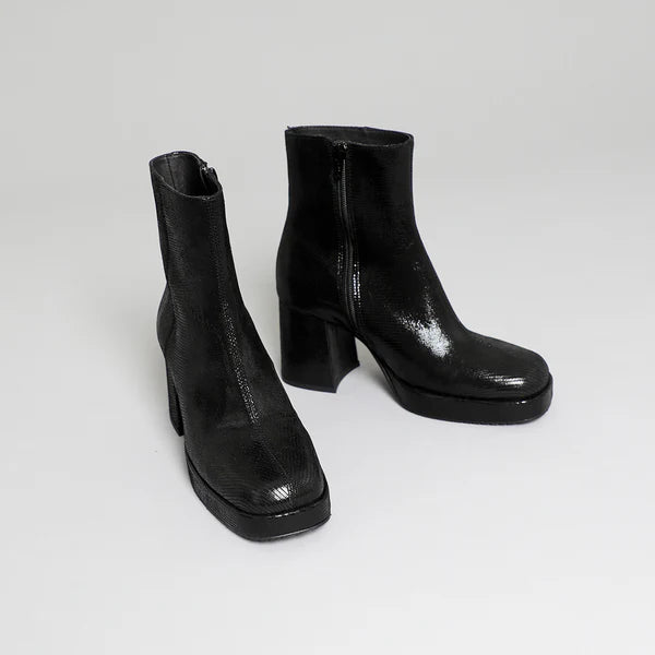 Sassy Black Metallic Boots