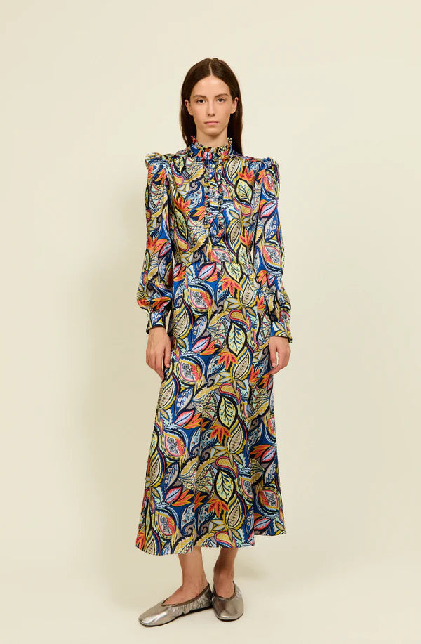 Phillipa 1970 Noor Multi Coloured Print Dress