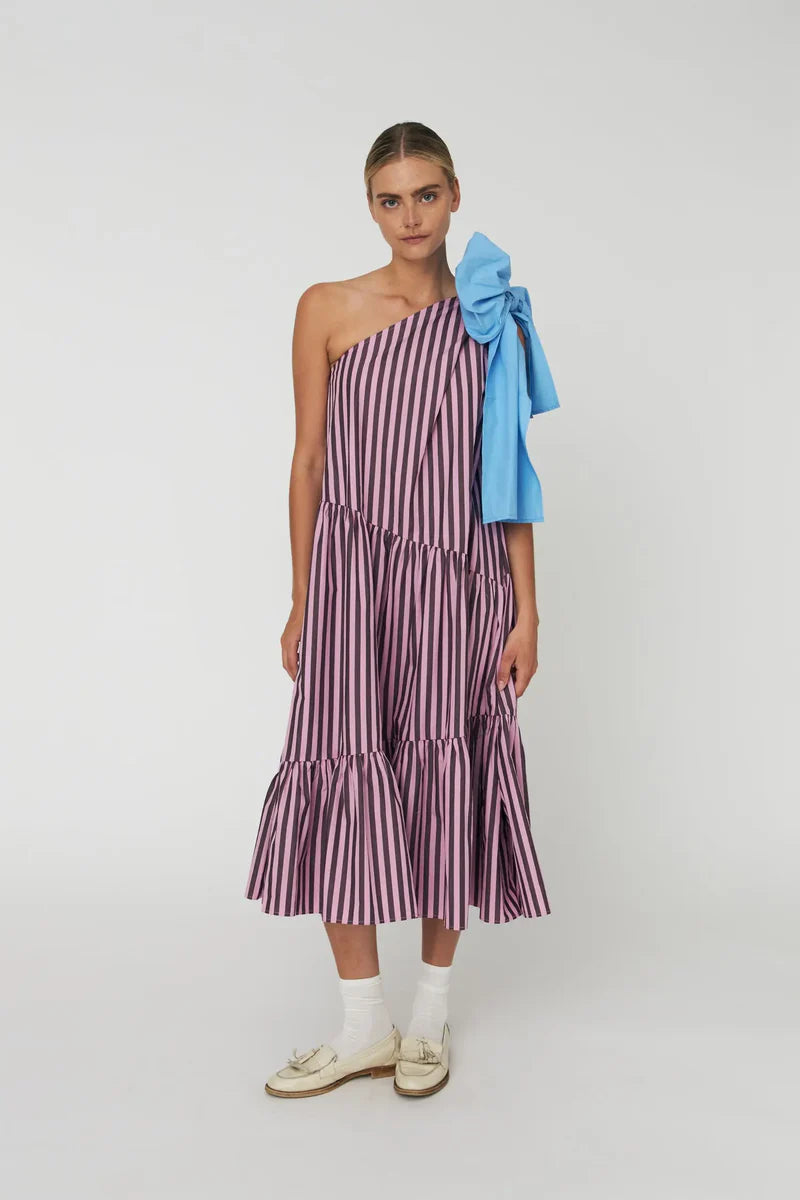 Stella Nova Striped Bow Maxi Dress