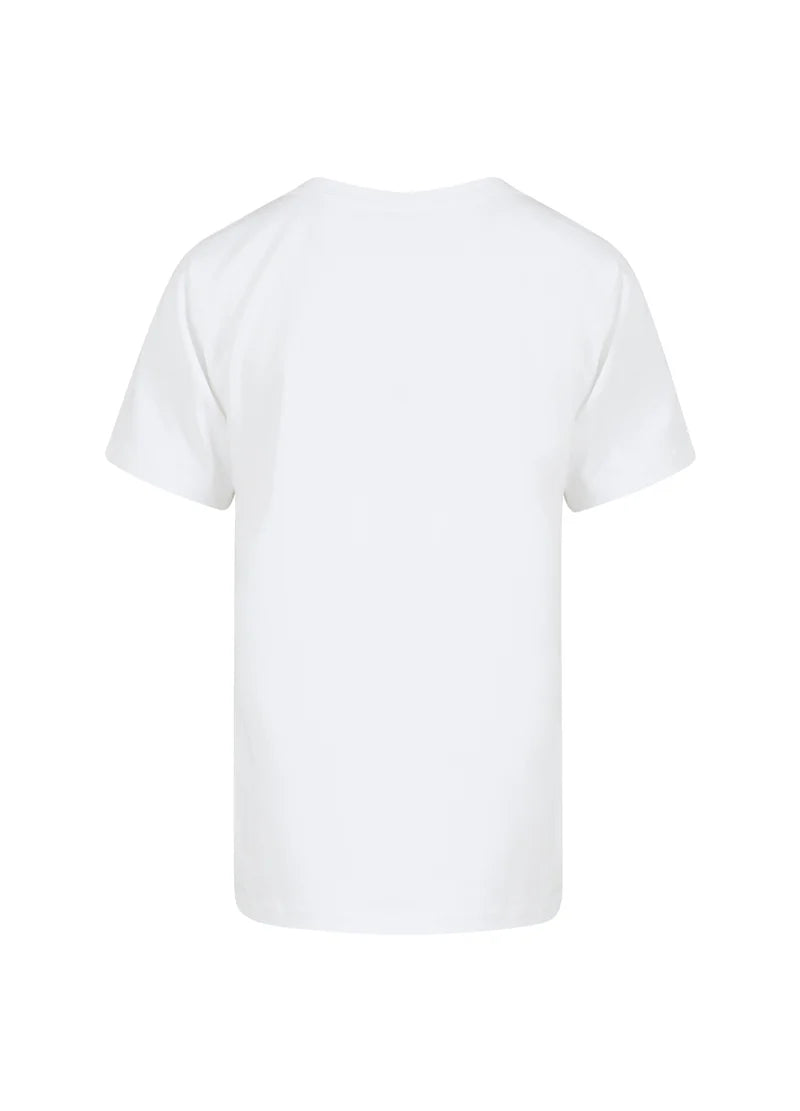 White T Shirt With Silver Coster Logo