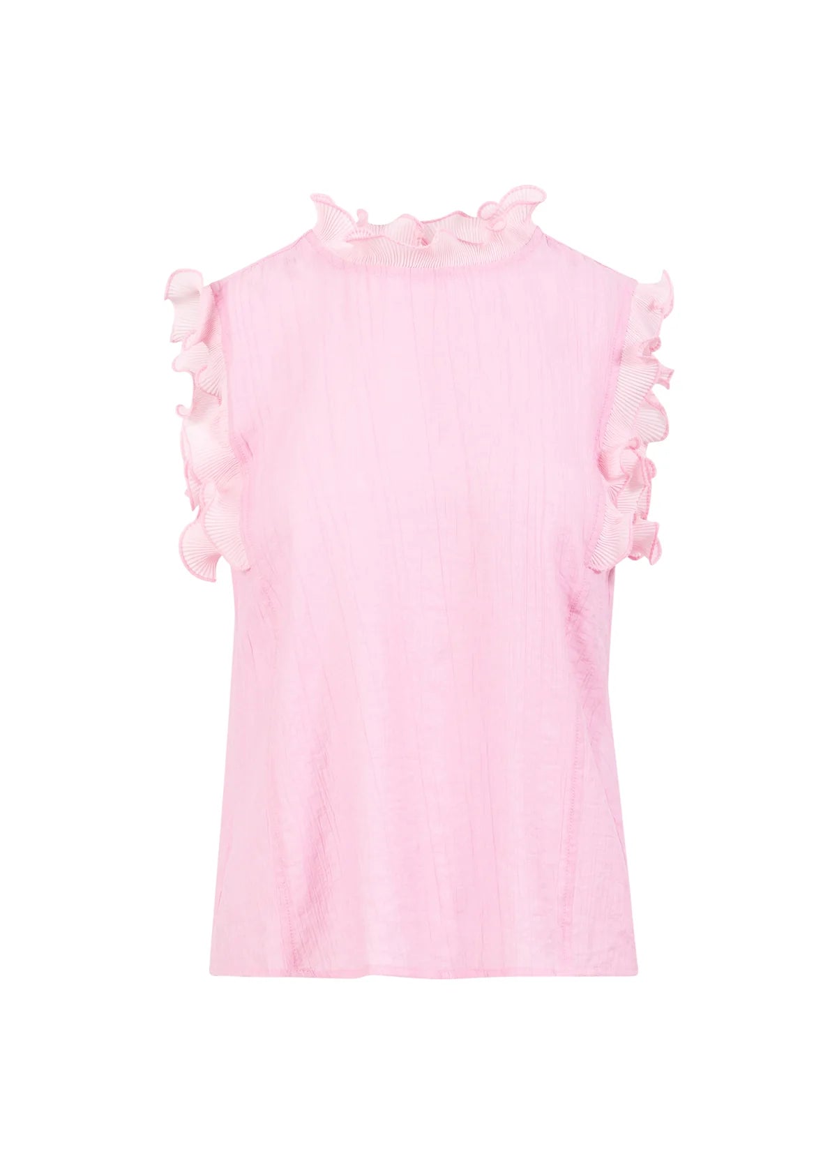 Pink Top With Ruffles
