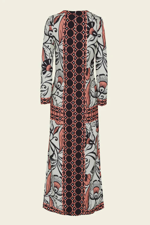 Phillipa 1970 Mira Printed Salmon Dress