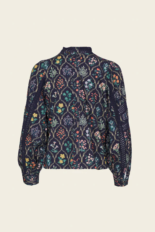 Phillipa 1970 Niza Navy Print Shirt