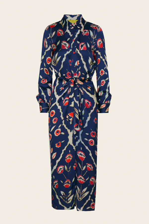 Phillipa 1970 Navy Print Jemma Dress