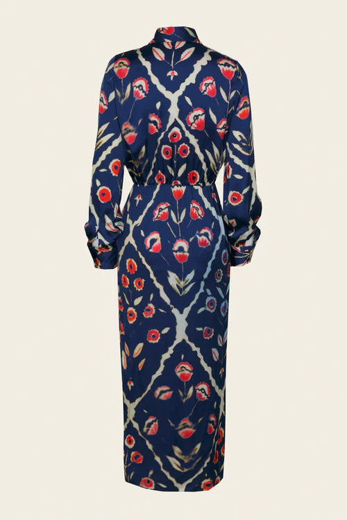 Phillipa 1970 Navy Print Jemma Dress