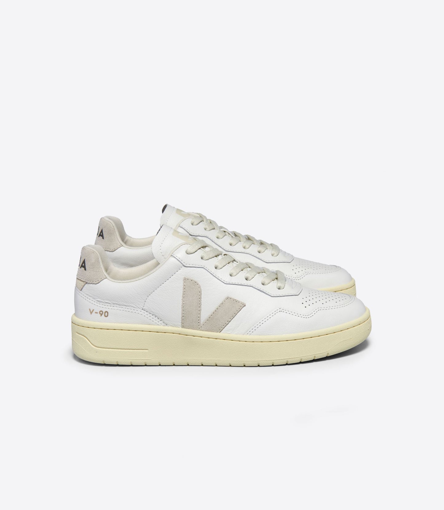 Veja V-90 White Leather Natural