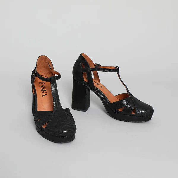 Venice Black Closed Toe Heel