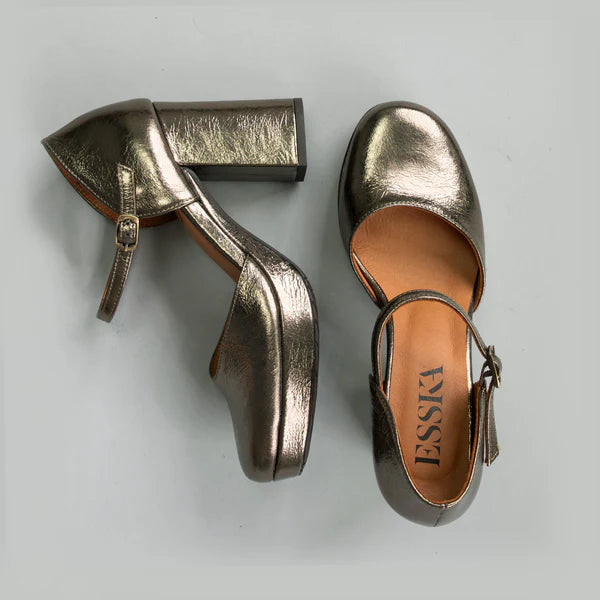 Vic Heels in Metallic Smoke