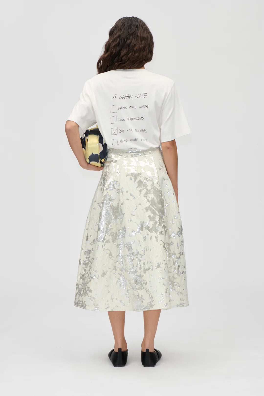 Stine Goya Voluminous Midi Skirt - Lurex Garden