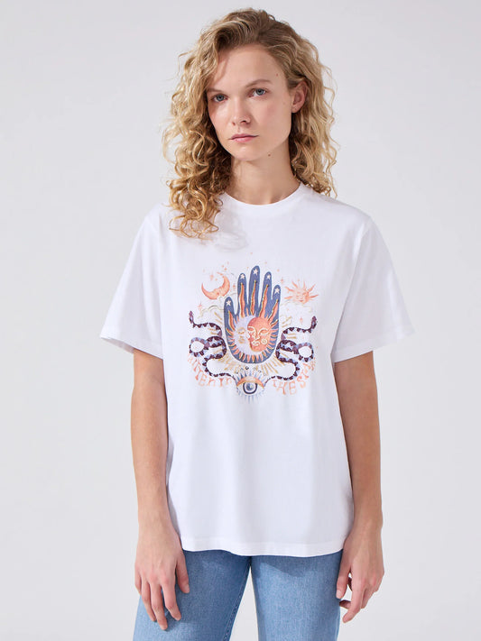 Hayley Menzies White Written in The Stars T- Shirt