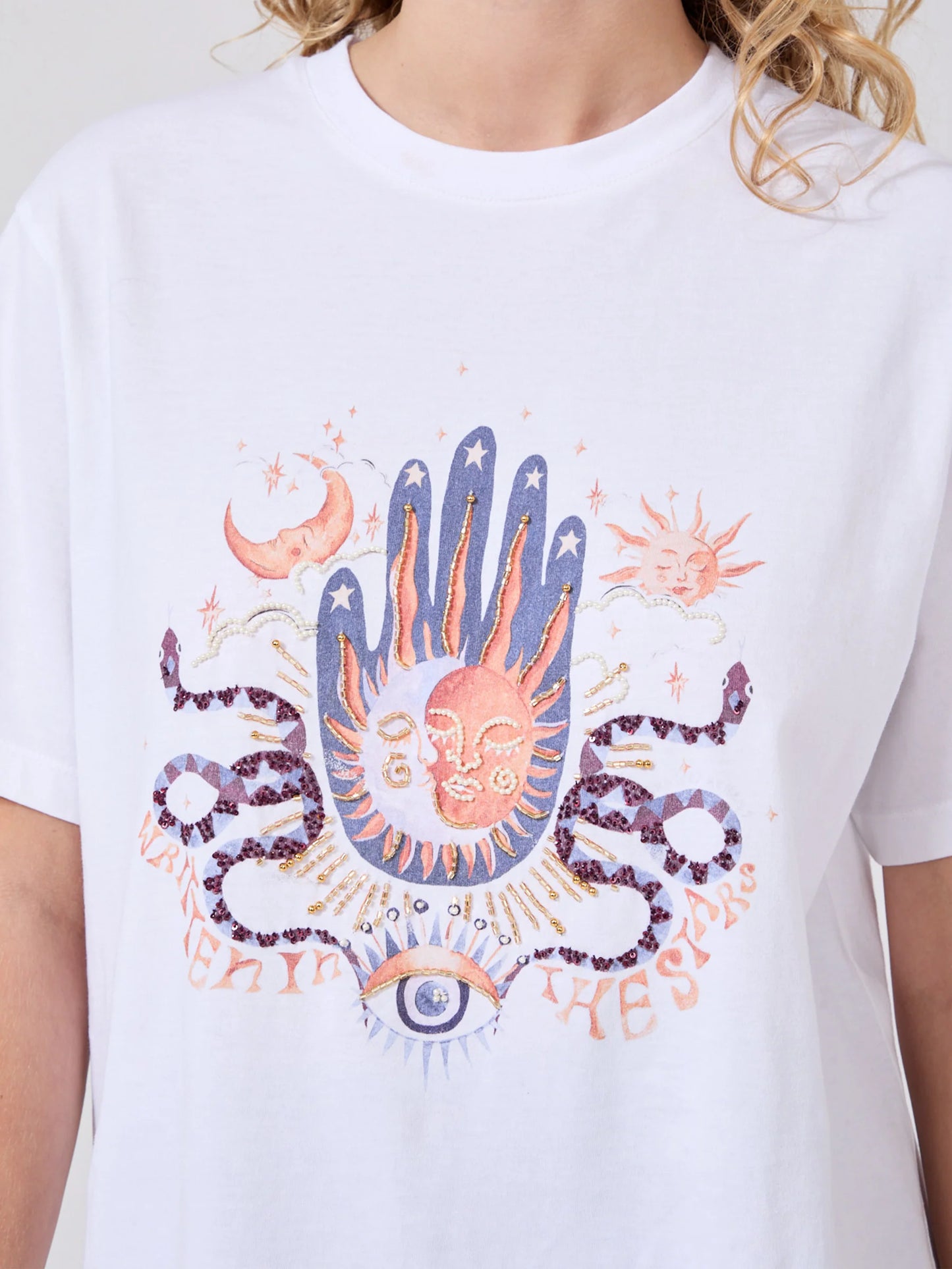 Hayley Menzies White Written in The Stars T- Shirt