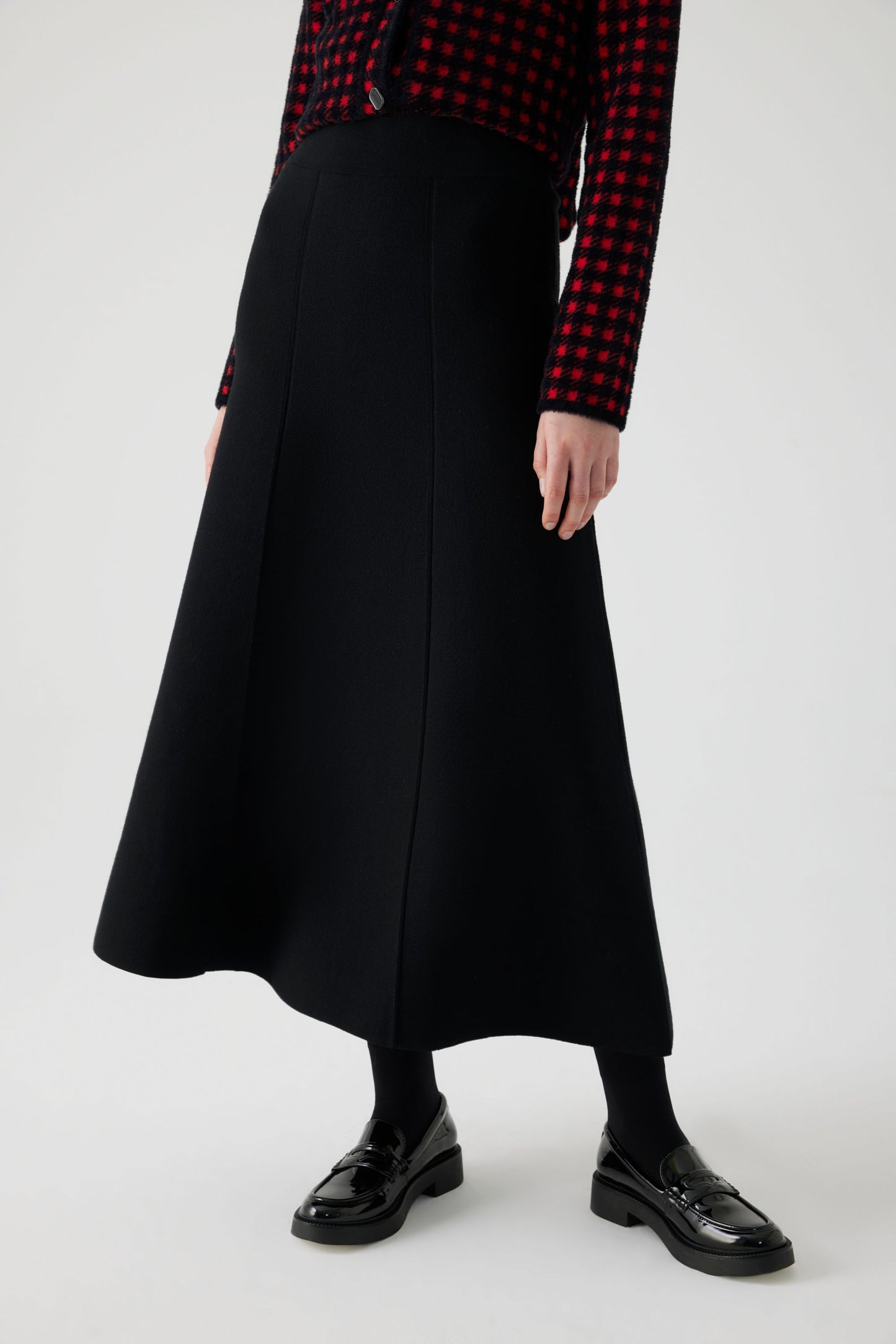 Amachik Black Knit A Line Skirt