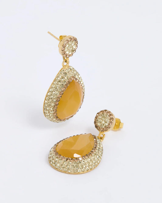 Soru Yellow Crystal Earrings