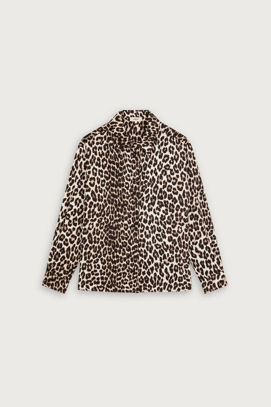 Latoya Flowy Leopard Print Shirt