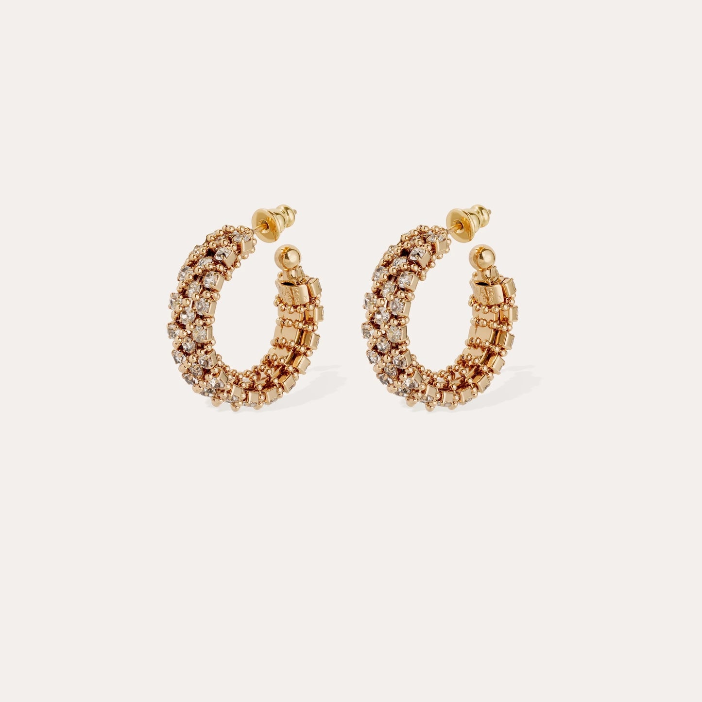 Gas Bijoux Izilda Strass Hoop Earrings