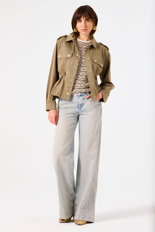 Olive Green Short Light Jacket