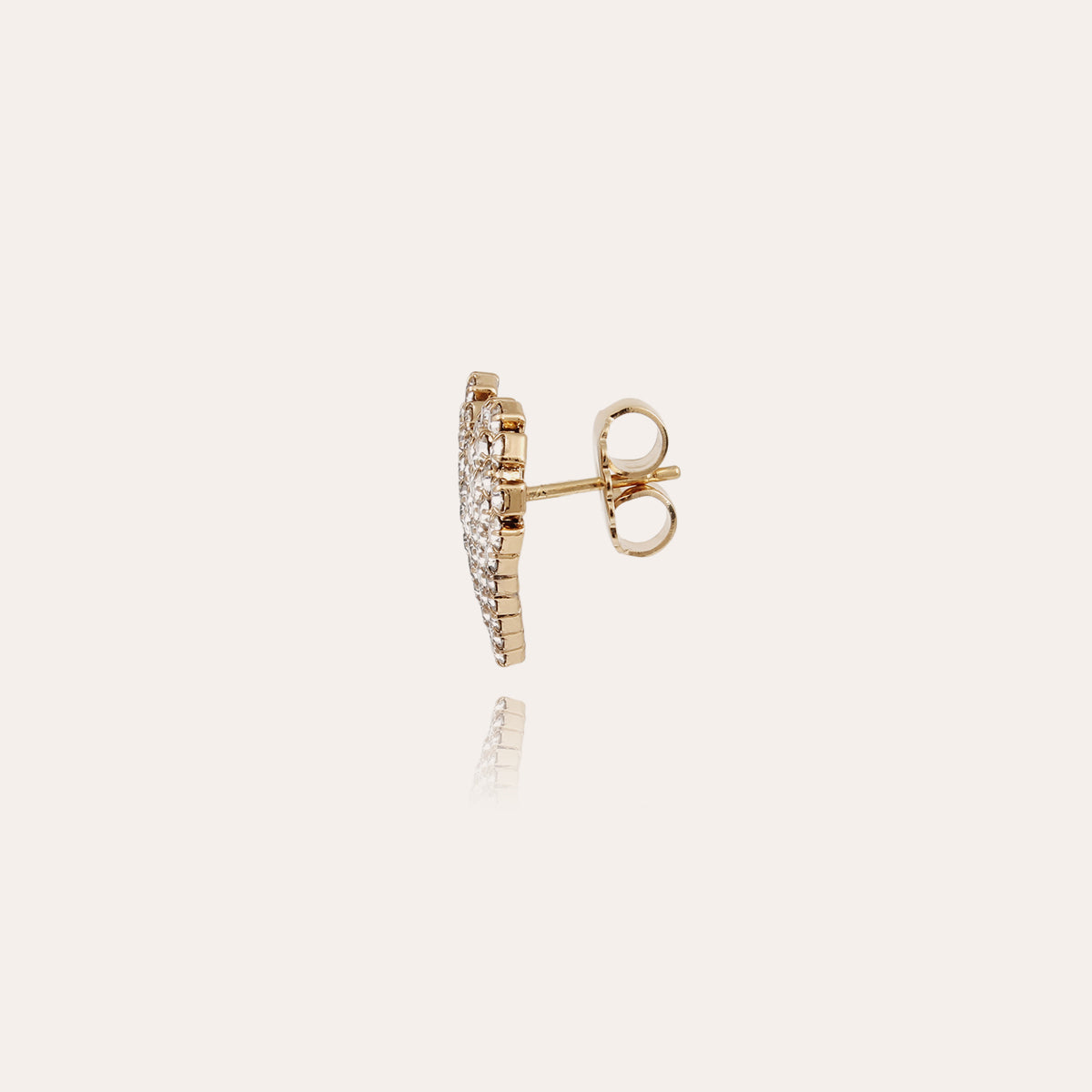 Gas Bijoux Ava  Heart Earrings Gold Pleated