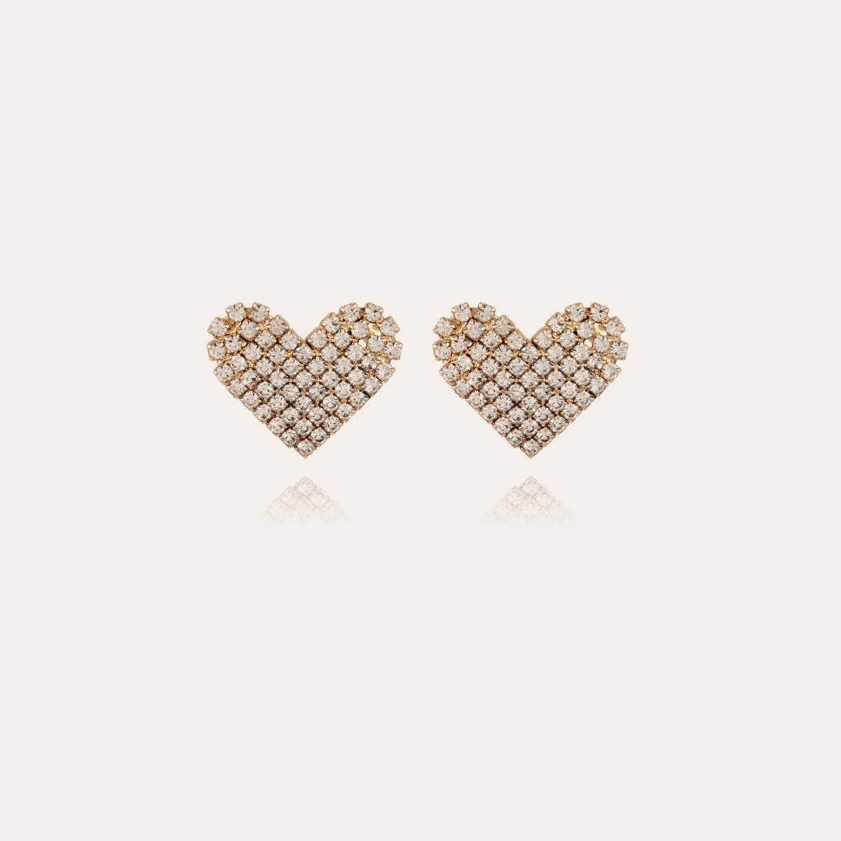 Gas Bijoux Ava  Heart Earrings Gold Pleated
