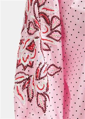 Feenie Embellished Shirt Pink Polka Dots