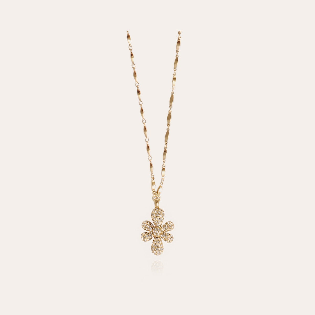 Gas Bijoux Flower With Long Necklace
